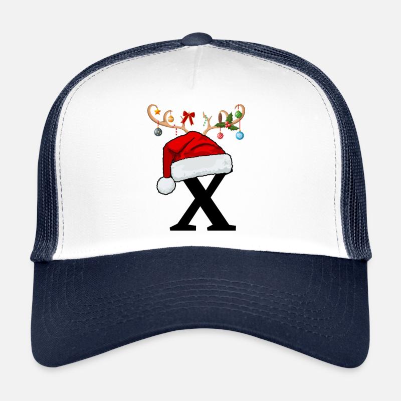 Lettre X bonnet de Noël Casquette trucker 