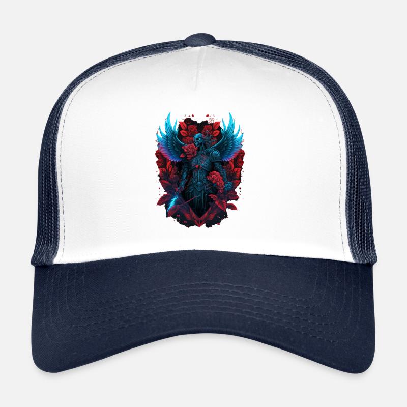 Gothique Saint-Valentin | Saint-Valentin | Cadeau - Casquette trucker  - blanc/marine