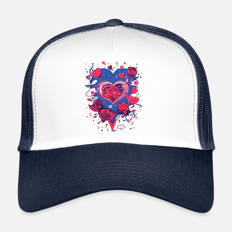Valentinstag | Herz | Sterne | Nachthimmel Trucker Cap