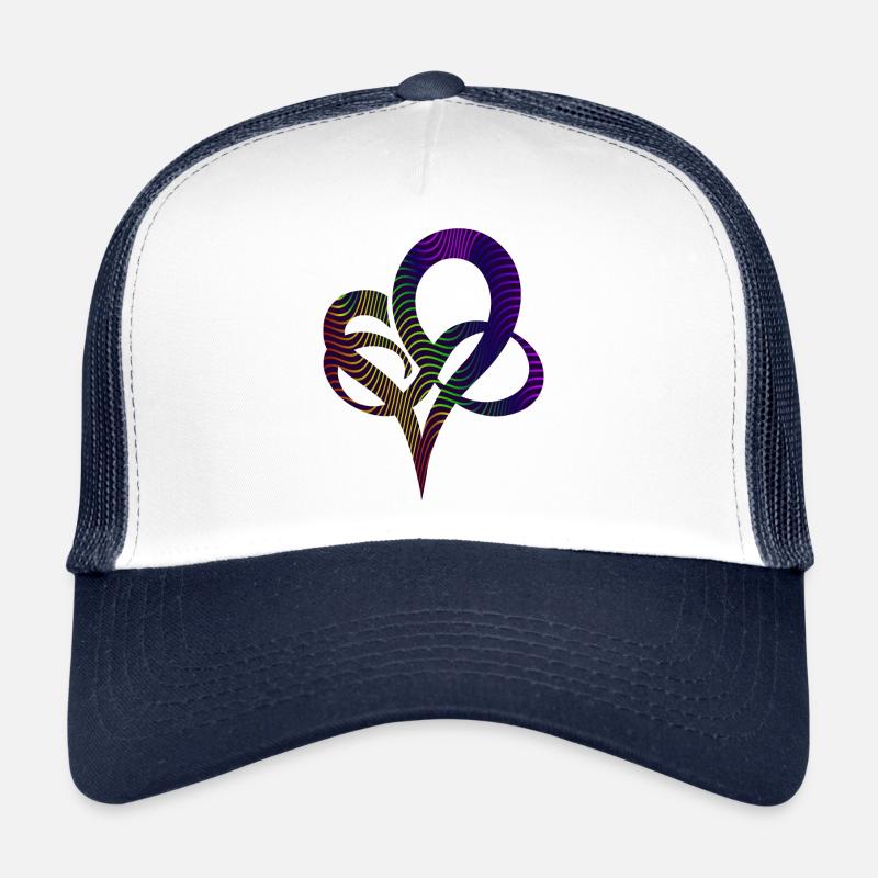 Infinity Heart Lignes colorées Love Heart Symbol Casquette trucker 