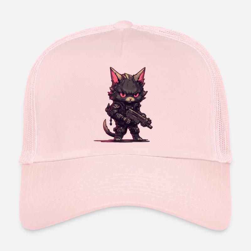 Cat Biker im Stil von Post Apocalyptic Trucker Cap