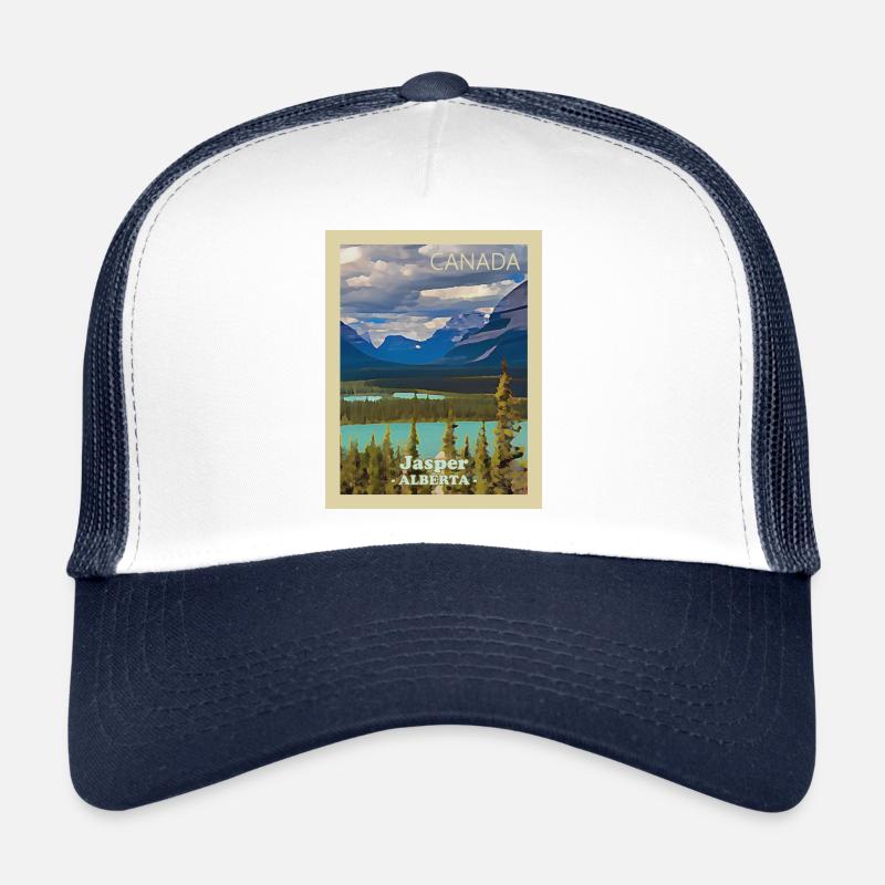 Jasper-Nationalpark - Trucker Cap - Weiß/Navy