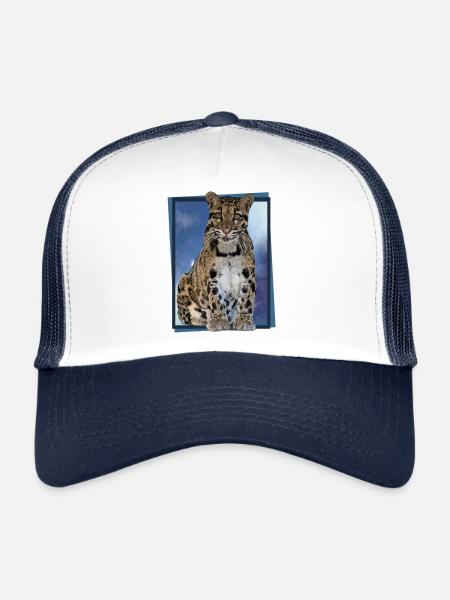 Clouded leopard - Trucker Cap - white/navy - Front