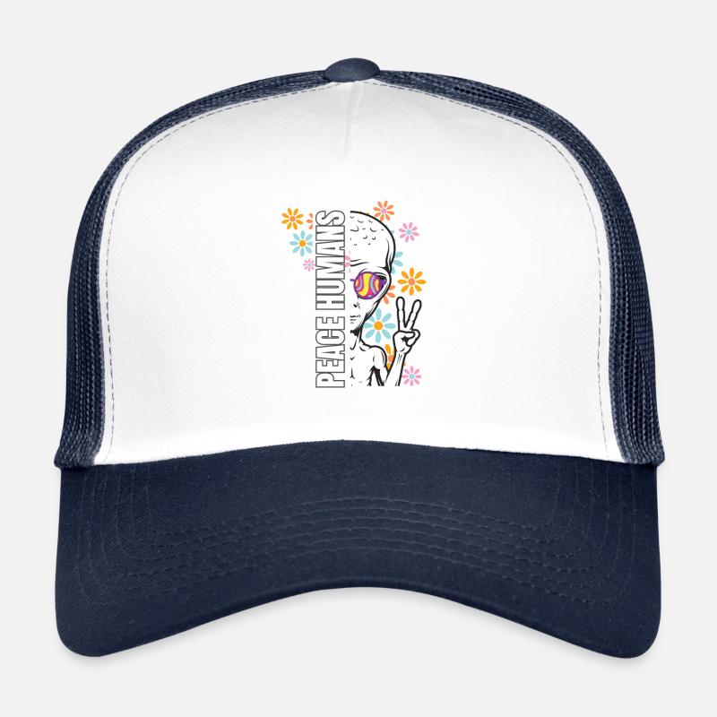 Peace Humans neues Alien Hippi Design Trucker Cap