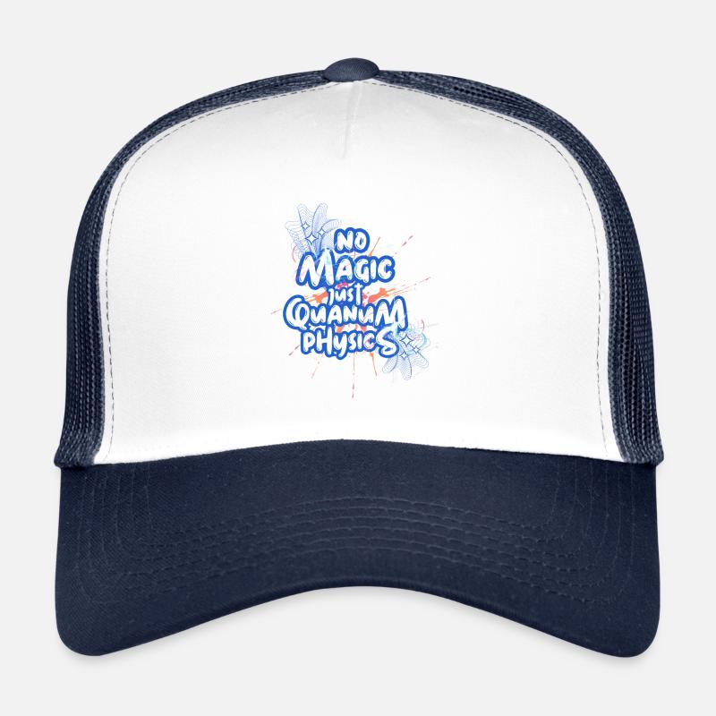 Pas de magie, juste de la conception de physique quantique - Casquette trucker  - blanc/marine