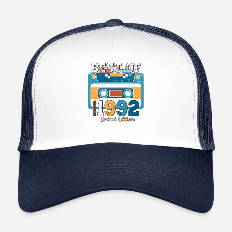 31st Birthday Husband October Vintage 1992 Cassette Tape Trucker Cap