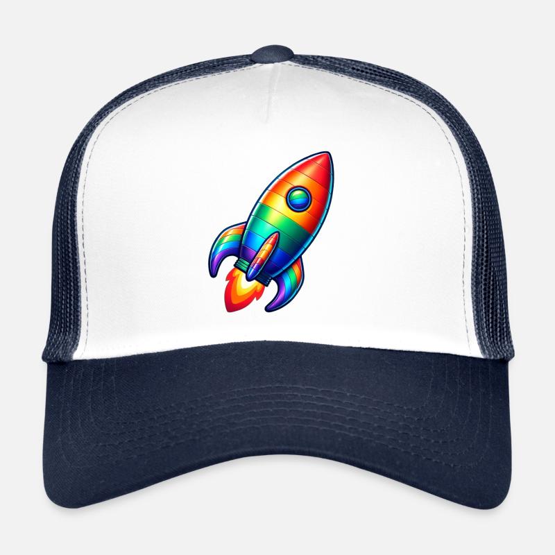 Rocket Rainbow | Rocket launch Trucker Cap