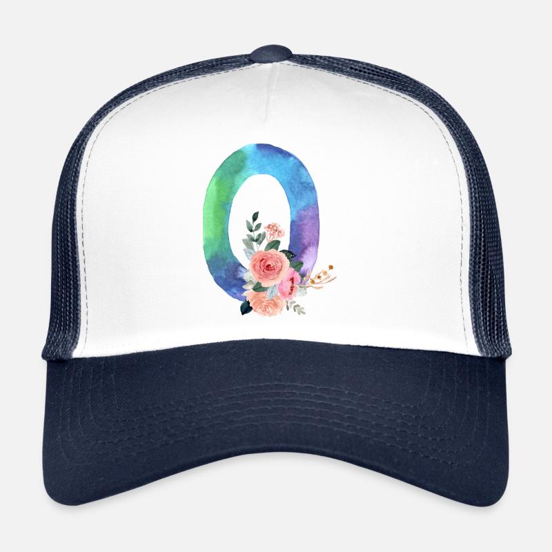 Letter o watercolour Trucker Cap
