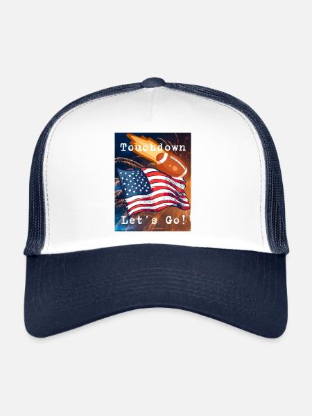 Touchdown - Let's Go! - Trucker Cap - white/navy