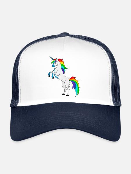 Unicorn - Trucker Cap - white/navy - Front