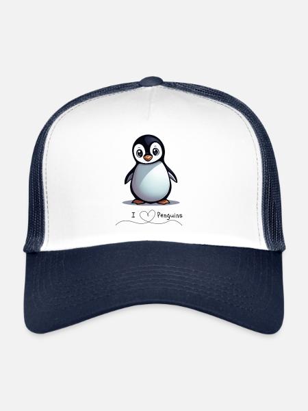 Pingouin - Casquette trucker  - blanc/marine - Devant