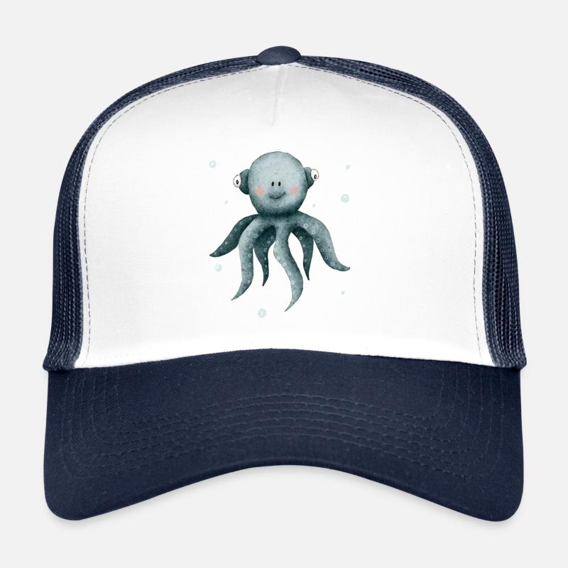 Calmar pieuvre, créatures marines mignonnes Casquette trucker 
