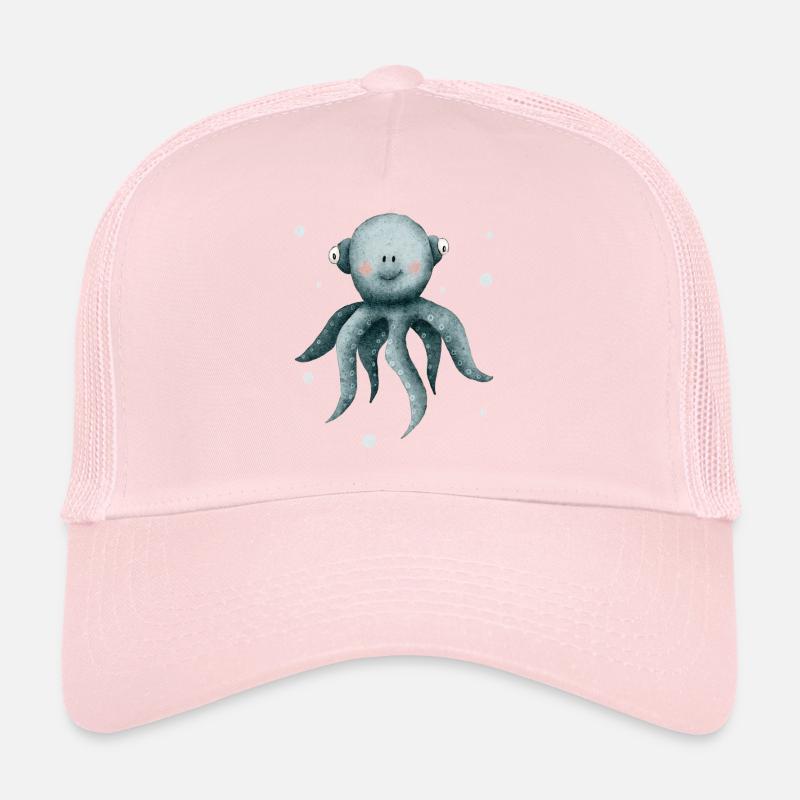 Octopus squid, cute sea creatures Trucker Cap