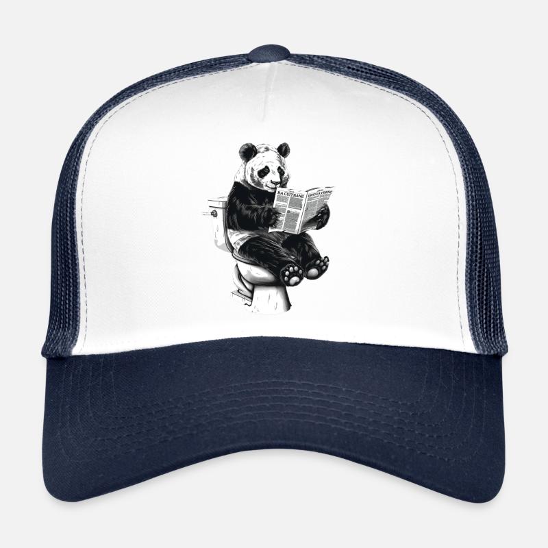 Un panda cultivé aime lire Casquette trucker 