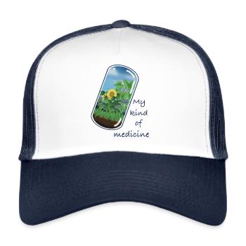 Das Heilmittel der Natur: Meine Art von Medizinkunst - Trucker Cap - Weiß/Navy - Vorne