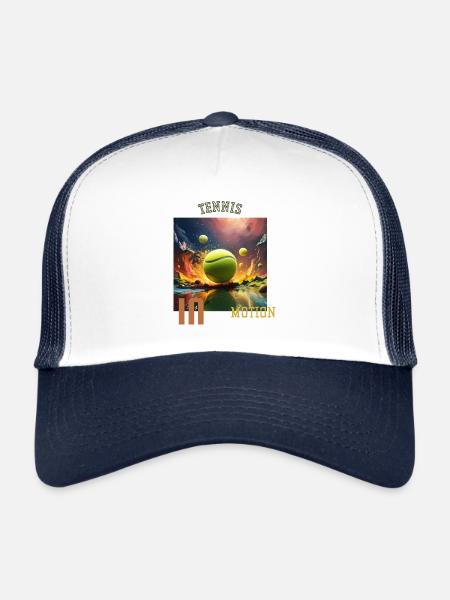 Le tennis en mouvement - Casquette trucker  - blanc/marine - Devant