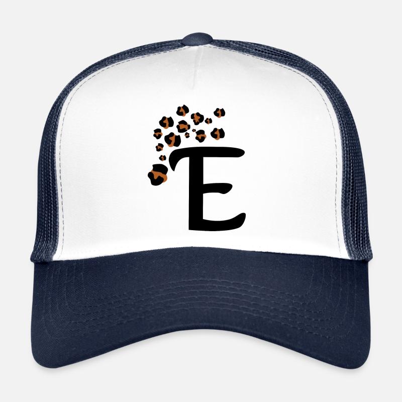 Letter e leopard patterns Trucker Cap