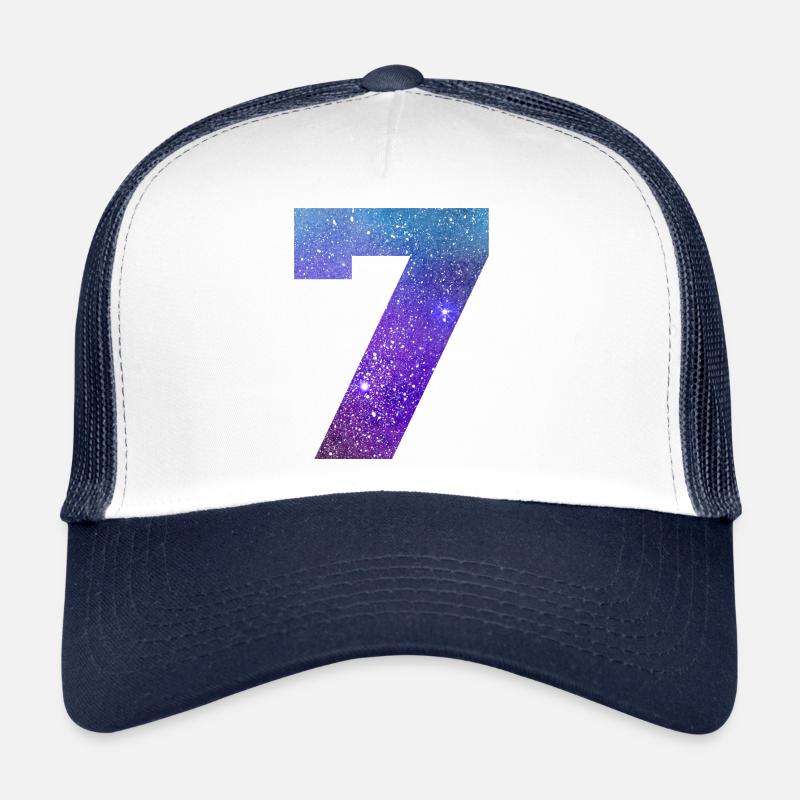 Numéro 7 galaxie Casquette trucker 