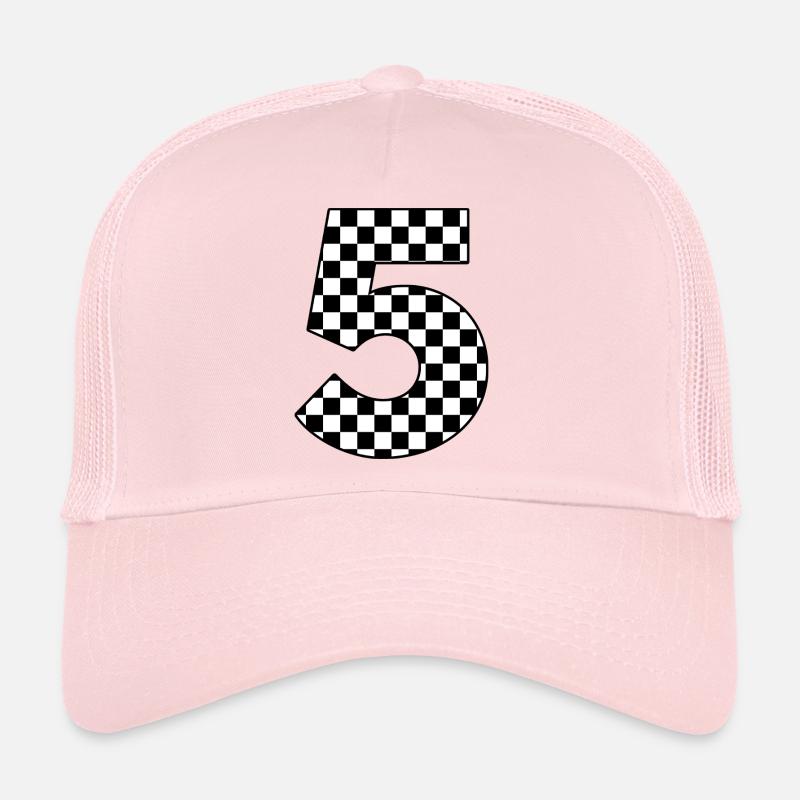 Number 5 Plaid Trucker Cap