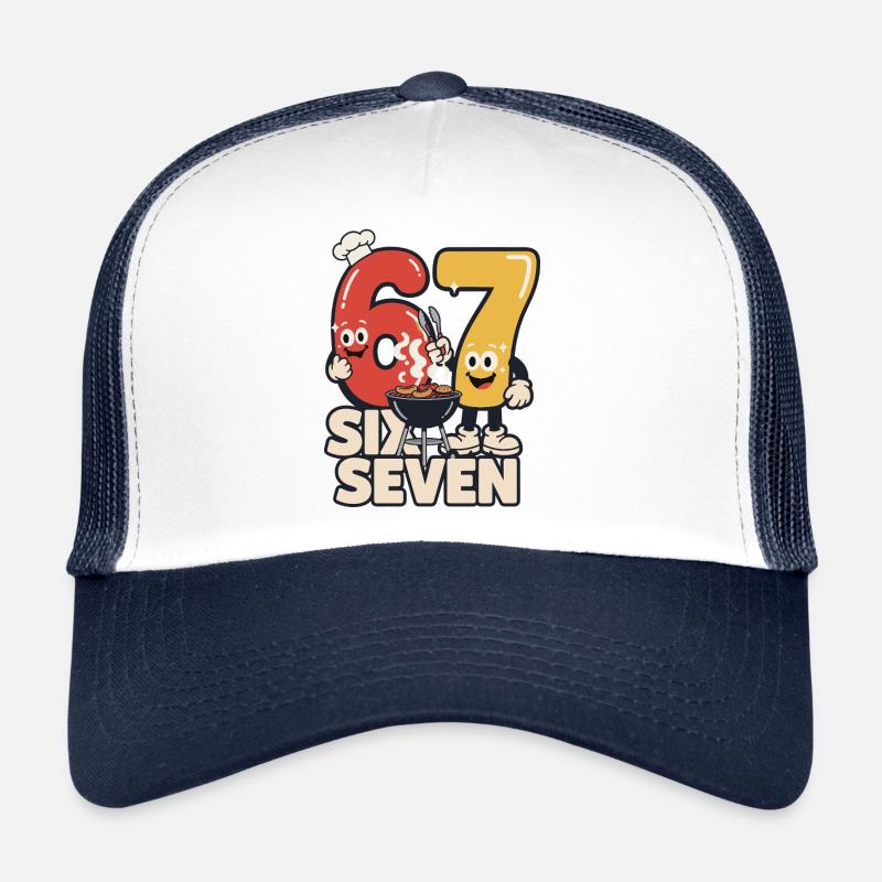 Cadeau BBQ BBQ Drôle de tablier 67 Casquette trucker 