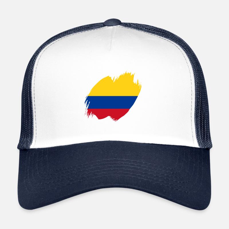 Drapeau de la Colombie Vintage Drapeau colombien Casquette trucker 