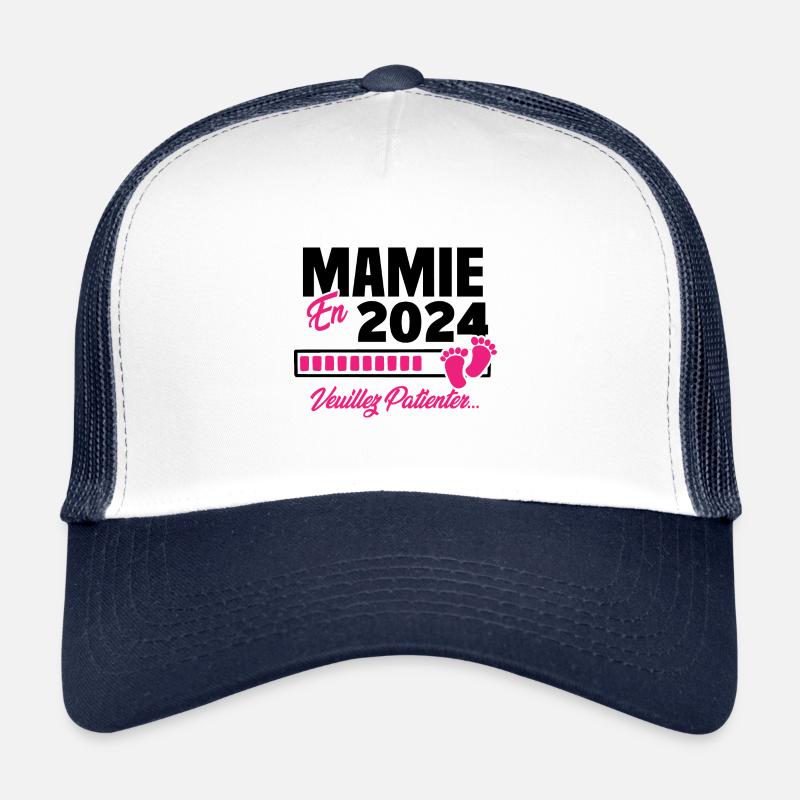 Mamie en 2024 / Cadeau future mamie 2024 Casquette trucker 