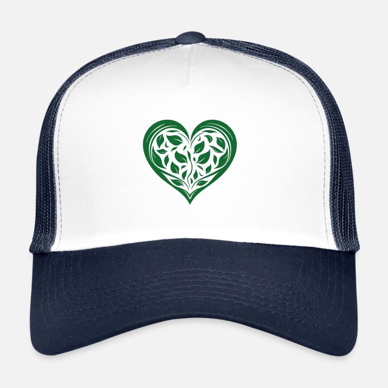 Grünes Herz Trucker Cap