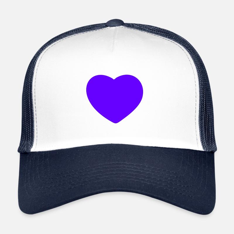 Coeur violet Casquette trucker 