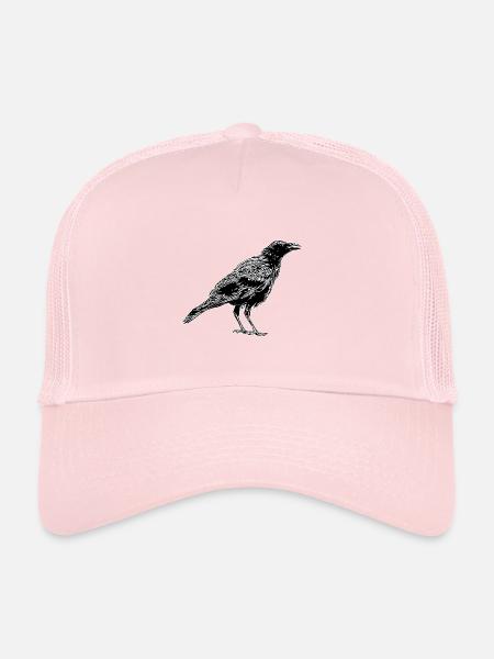 Crow - Trucker Cap - pale pink - Front