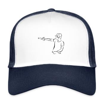 tir sport tir pistolet à air comprimé cadeau - Casquette trucker  - blanc/marine - Devant
