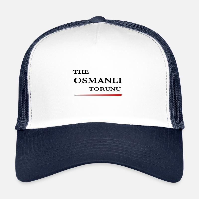 The Osmanli Torunu - Casquette trucker  - blanc/marine