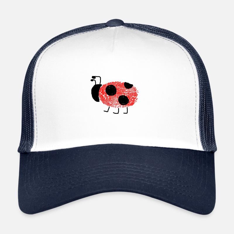 Red Ladybug Brings Good Luck Fingerprint DNA Trucker Cap