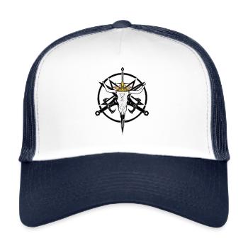 Chemise en métal lourd - Casquette trucker  - blanc/marine - Devant