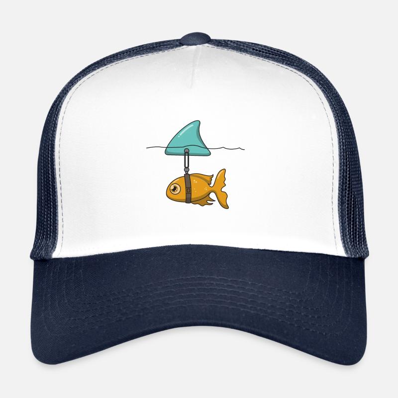 Poisson rouge avec nageoire de requin Casquette trucker 