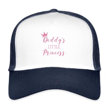 Daddy´s Little Princess Baby Babybody Geschenk - Trucker Cap - Weiß/Navy - Vorne