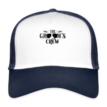 Groom T-shirt Gift shirt - Trucker Cap - white/navy - Front