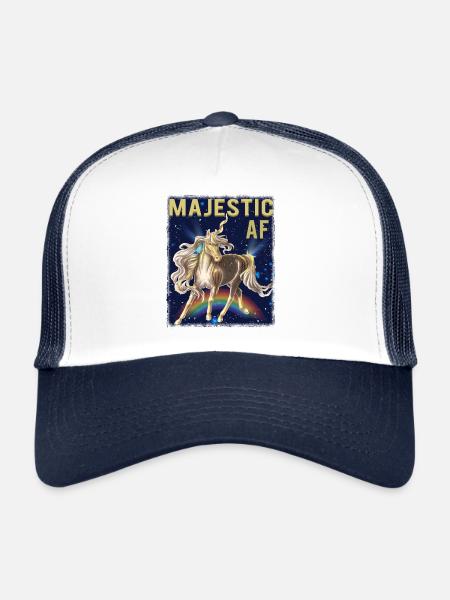 AF MAJESTIQUE - Casquette trucker  - blanc/marine - Devant