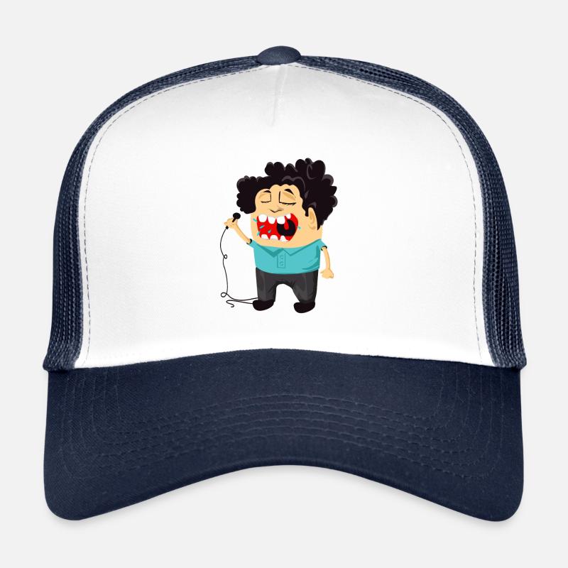 Karaoke singer doodle art Trucker Cap