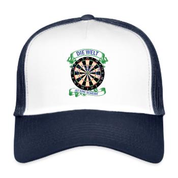 Dartscheibe darts DART dartsport - Trucker Cap - Weiß/Navy - Vorne