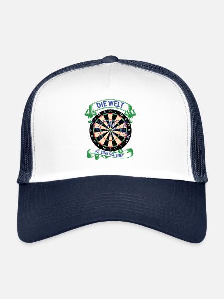 Dartboard darts dartsport - Trucker Cap - white/navy - Front