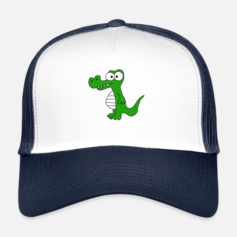 Crocodile - Casquette trucker  - blanc/marine
