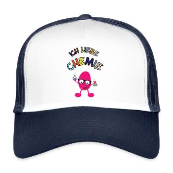 I love chemistry - Trucker Cap - white/navy - Front