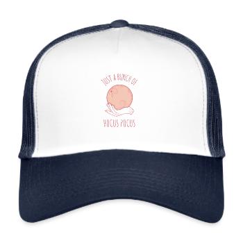 Halloween Witch Creepy Hocus Pocus Gift Idea - Trucker Cap - white/navy - Front