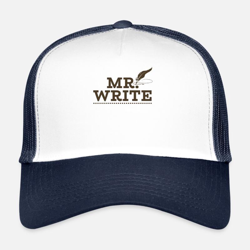 Writer Author Writer Writing Gift Trucker Cap