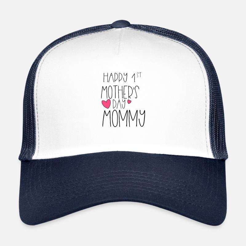 Alles Gute zum 1. Muttertag New Mommy First 2020 - Trucker Cap - Weiß/Navy