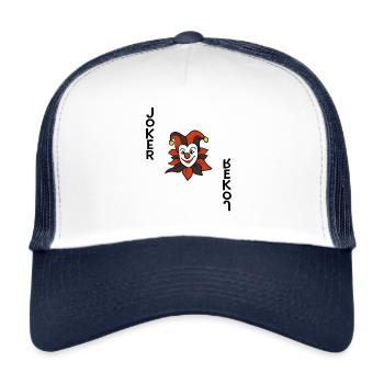 Playing Card Joker Poker Card Card Game Gift - Trucker Cap - white/navy - Front
