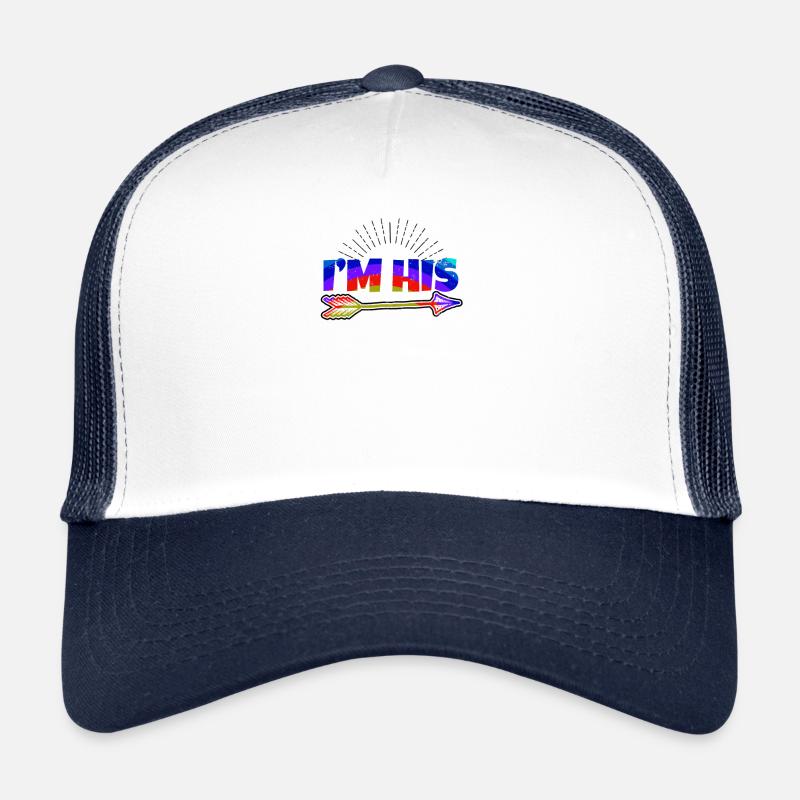 Gay Couple I'm His Right Gift Trucker Cap