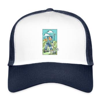 Landwirt (Hobby) | Tshirt & Geschenk - Trucker Cap - Weiß/Navy - Vorne