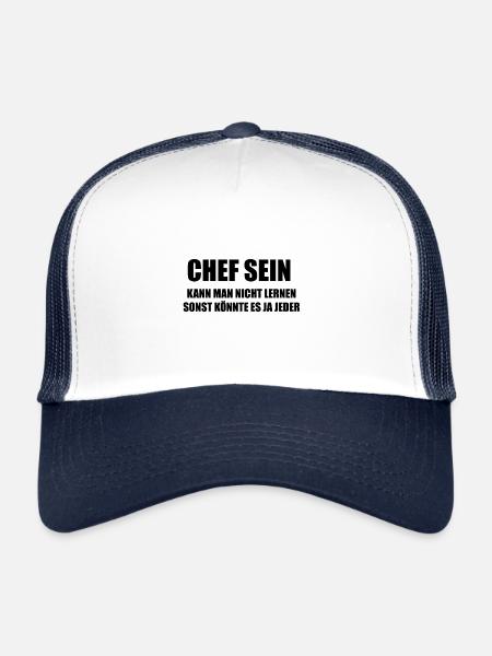 Chef chef son idée cadeau - Casquette trucker - blanc/marine