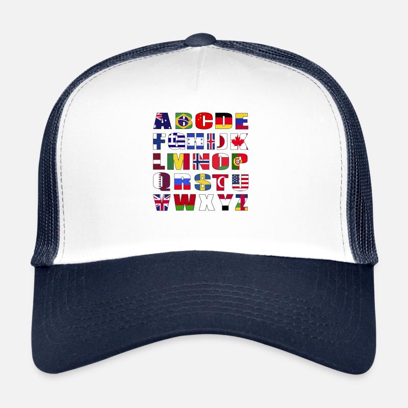 Flag - Trucker cap - hvid/marineblå